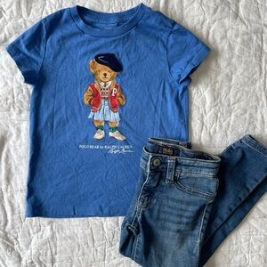 Ralph Lauren Kids Blue Polo Bear set